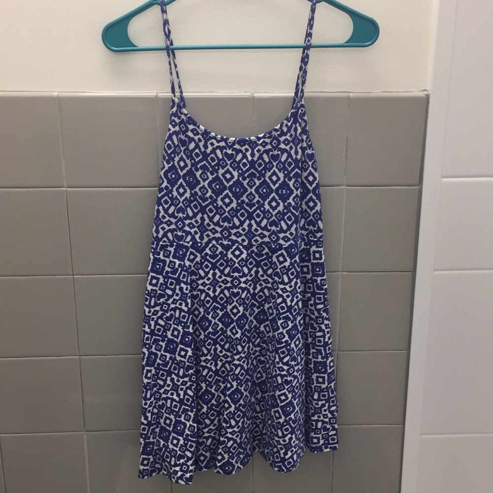 Blue patterned sundress